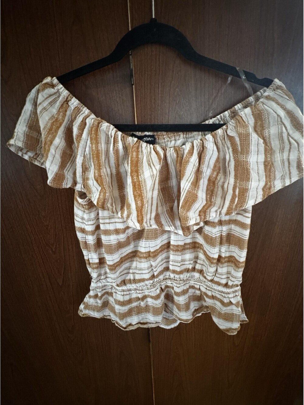 Wrangler Retro Womens S Southwestern Stripe Off Shoulder Boho Western Top